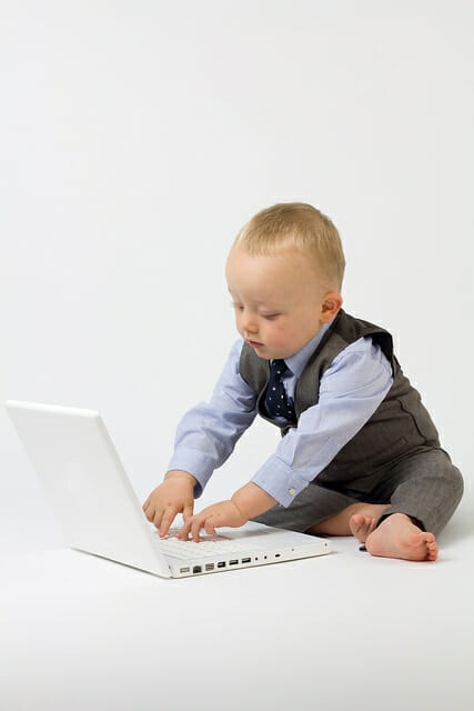 baby typing